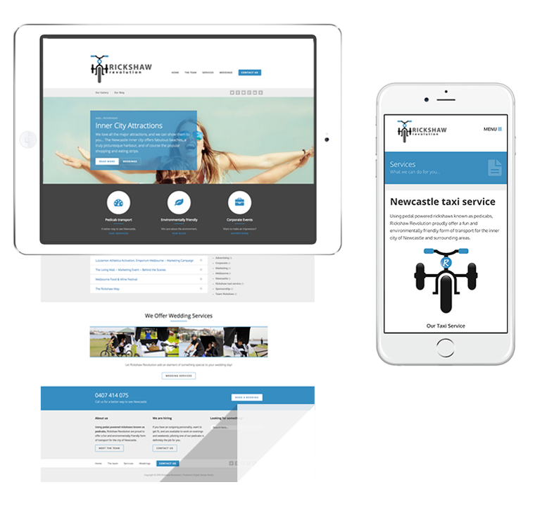 Rickshaw Revolution responsive website design