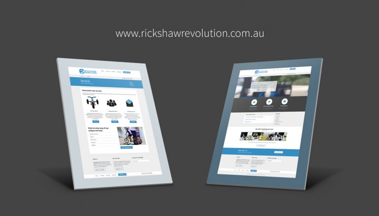Rickshaw Revolution website mockups