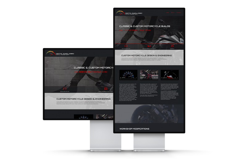 Exciting & Engaging Website Design - Motorcycle Website Example